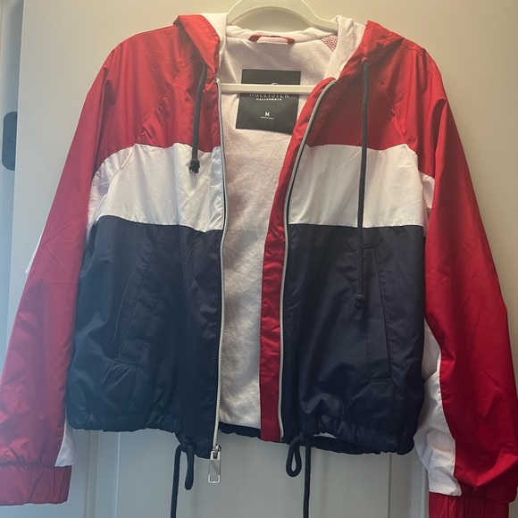 Hollister Red, White and Blue Windbreaker- size medium - Picture 2 of 5